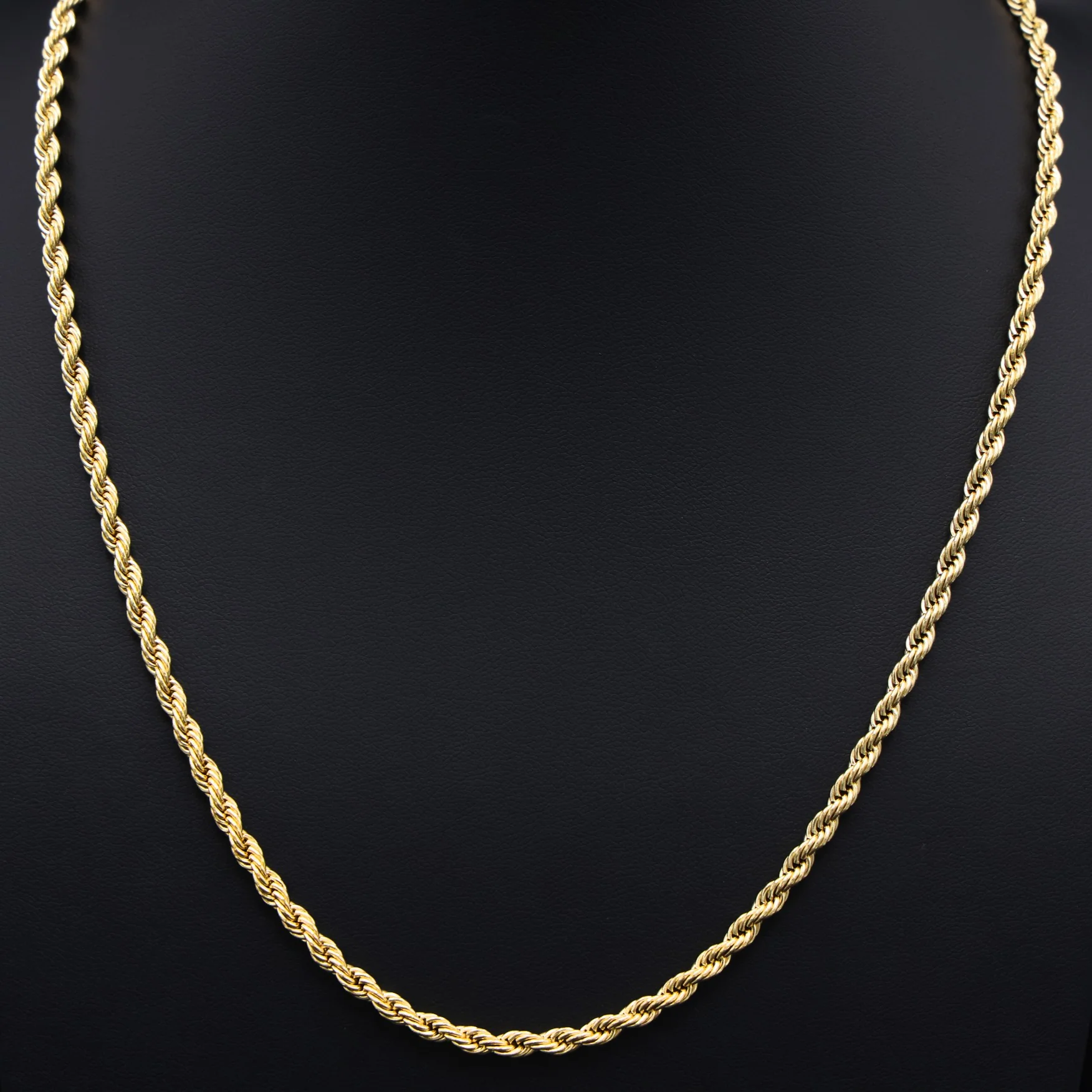 4mm Rope Chain - Gold - Image 3