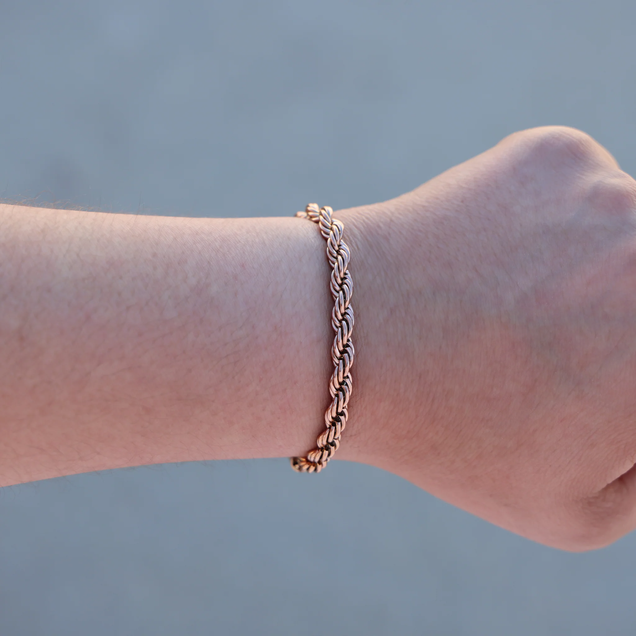 6mm Rope Bracelet  - Rose Gold - Image 3