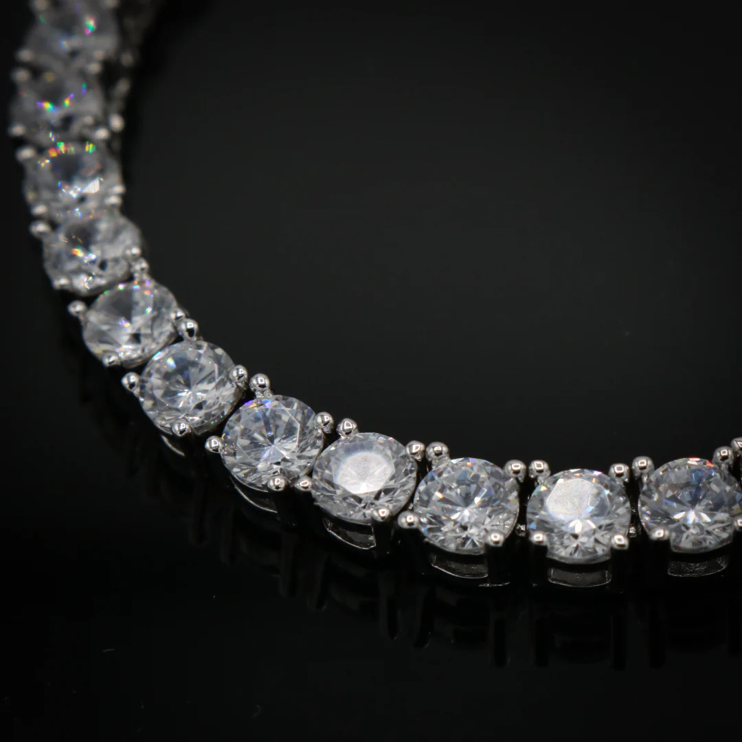 4mm Tennis Chain - White Gold - Image 3