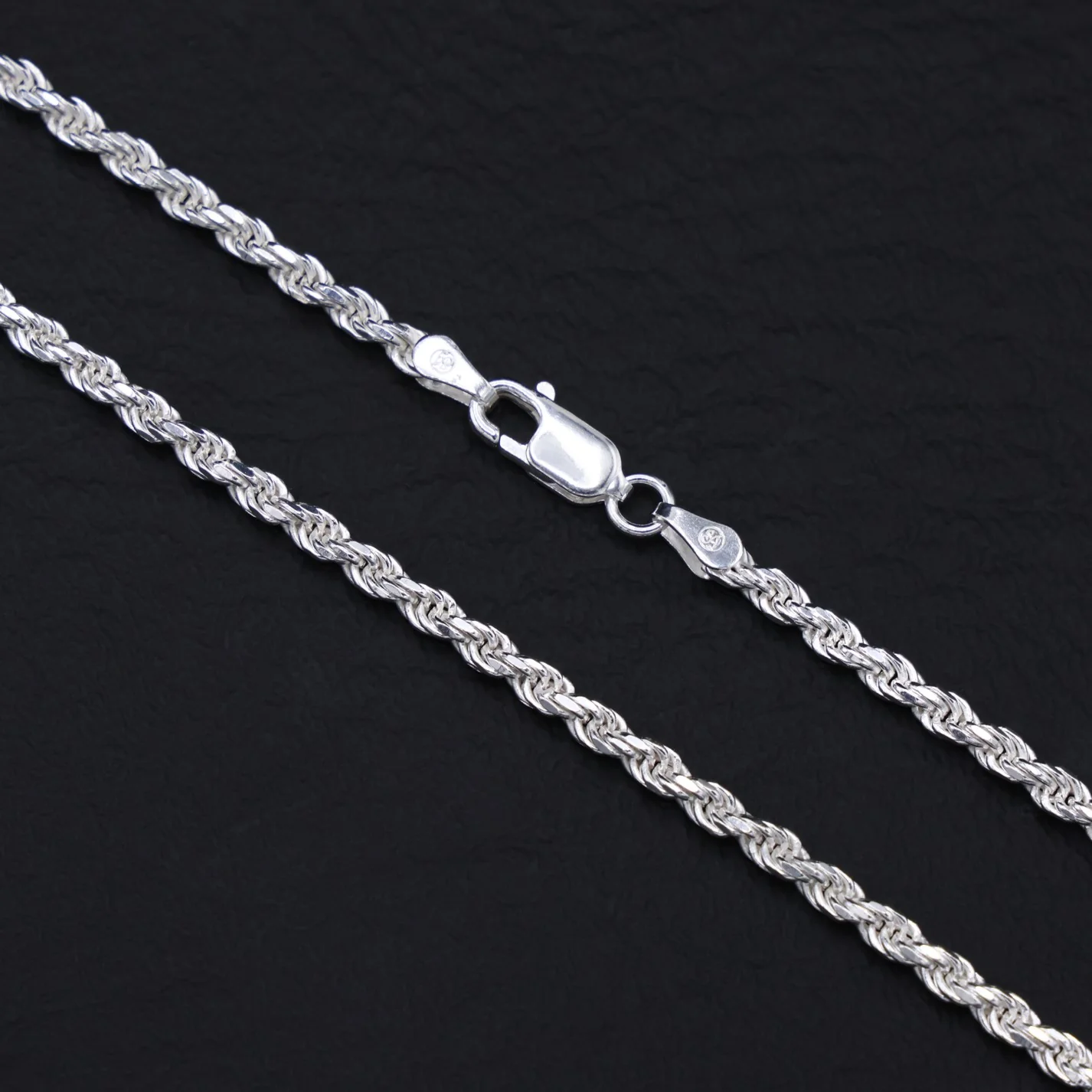 3mm Rope Chain - 925 Silver - Image 3