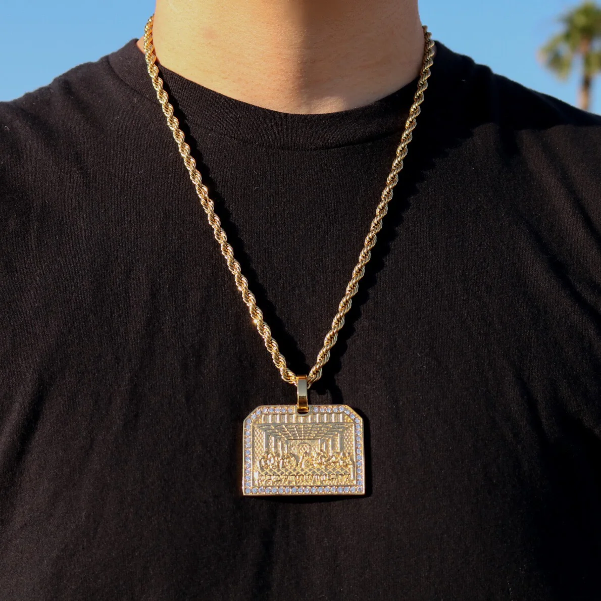 Big Last Supper Pendant - Gold - Image 3