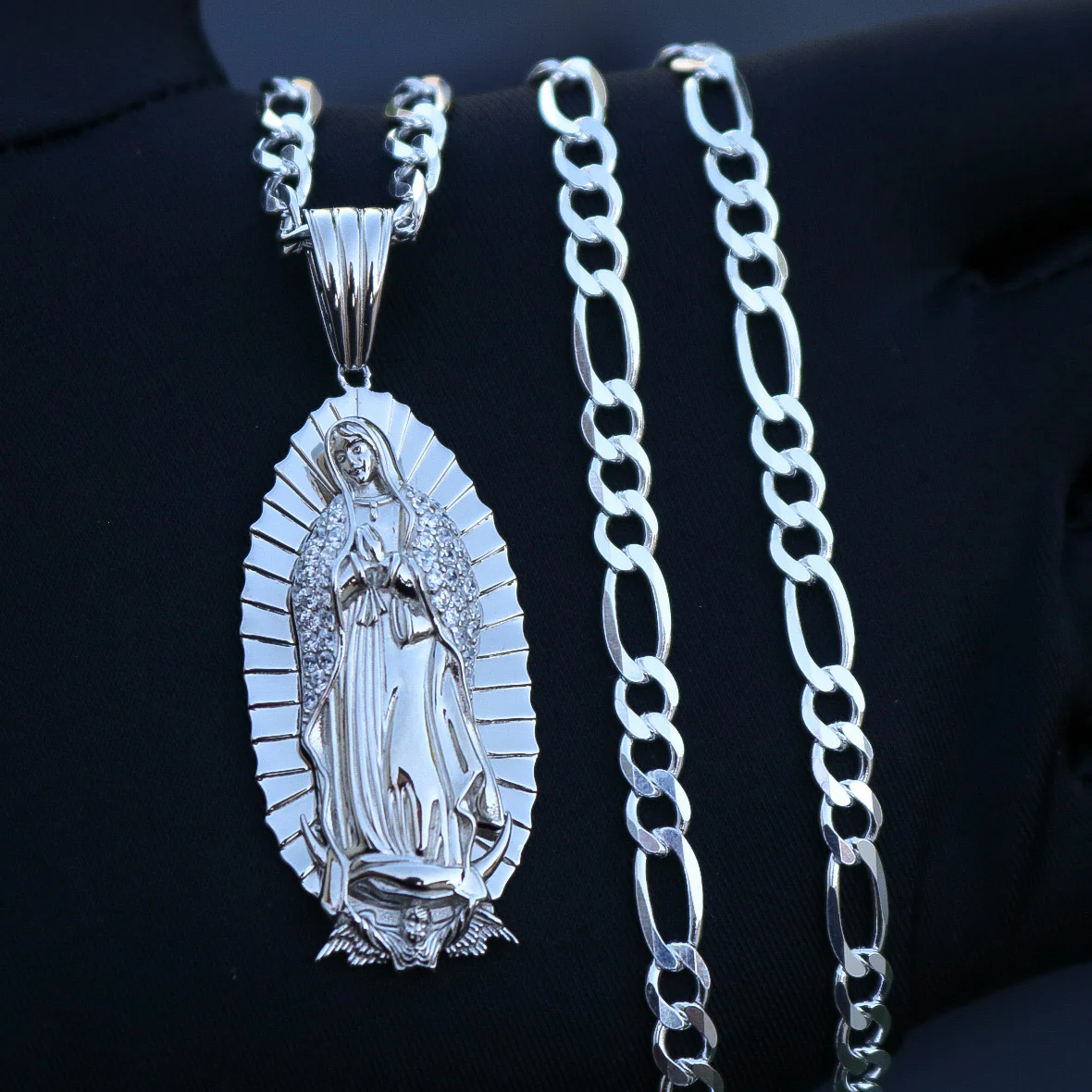 Virgin Mary Pendant - 925 Silver - Image 3