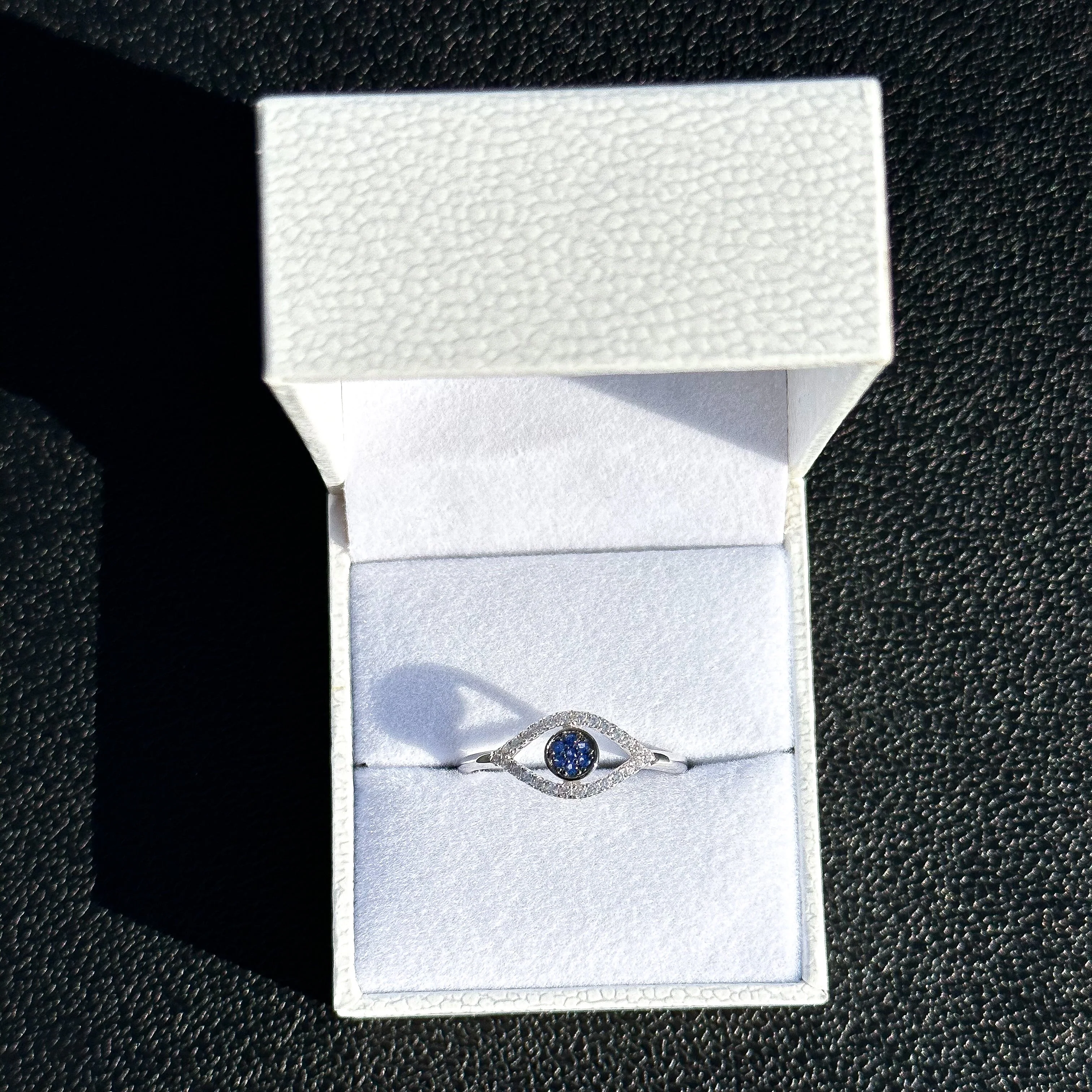 Evil Eye Diamond Ring - 925 Silver - Image 5